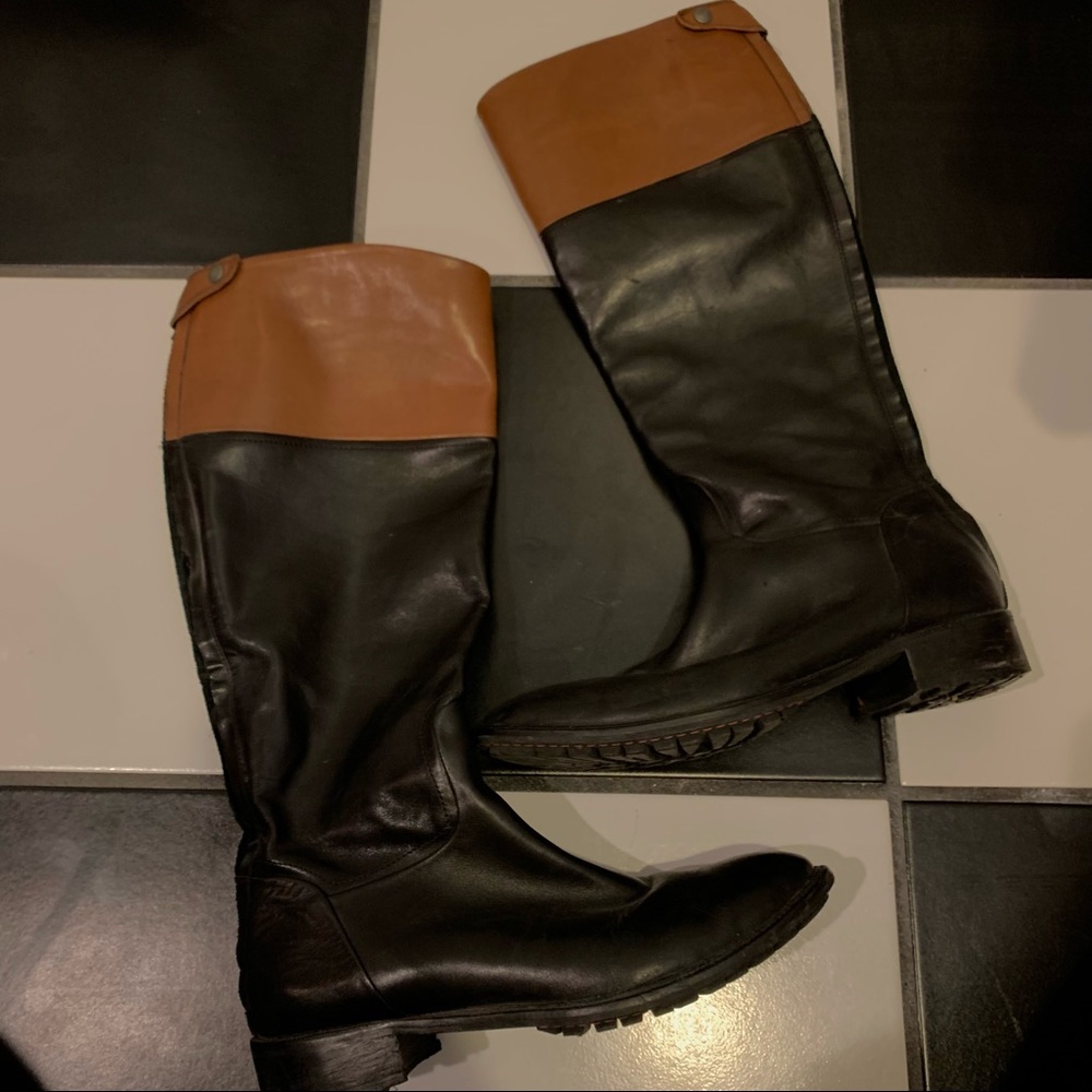Two-toned Leather Boots